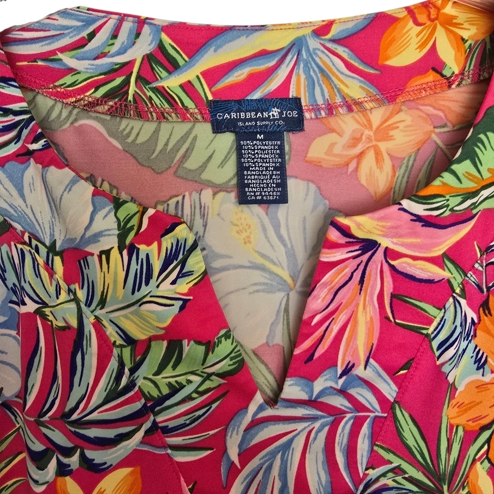 Caribbean Joe Tropical Floral Dress - Picture 3 of 3